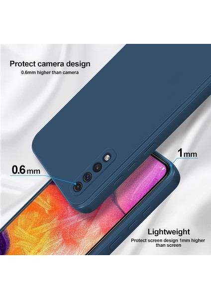 Samsung Galaxy A50 A50S Için Ince Yumuşak Likit Silikon Tampon Telefon Kılıfı - Mavi (Yurt Dışından) modelleri