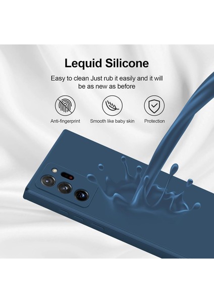 Samsung Galaxy Note 20 Ultra Için Ince Yumuşak Likit Silikon Tampon Telefon Kılıfı - Mavi (Yurt Dışından)
