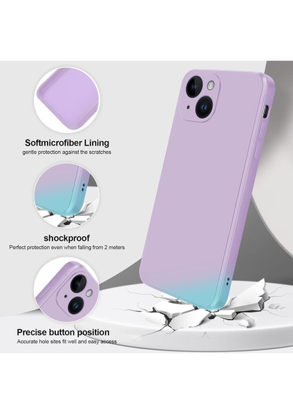 iPhone 14 Plus Için Ince Yumuşak Likit Silikon Tampon Telefon Kılıfı - Mor (Yurt Dışından) modelleri