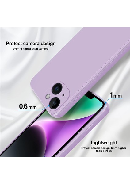 iPhone 14 Plus Için Ince Yumuşak Likit Silikon Tampon Telefon Kılıfı - Mor (Yurt Dışından) fırsatları