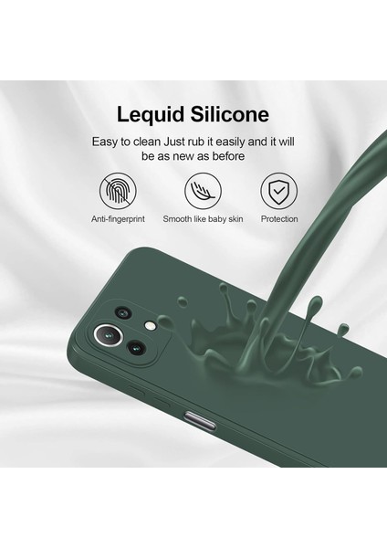 Xiaomi Mi 11 Lite Için Ince Yumuşak Likit Silikon Tampon Telefon Kılıfı - Gece Yeşili (Yurt Dışından)