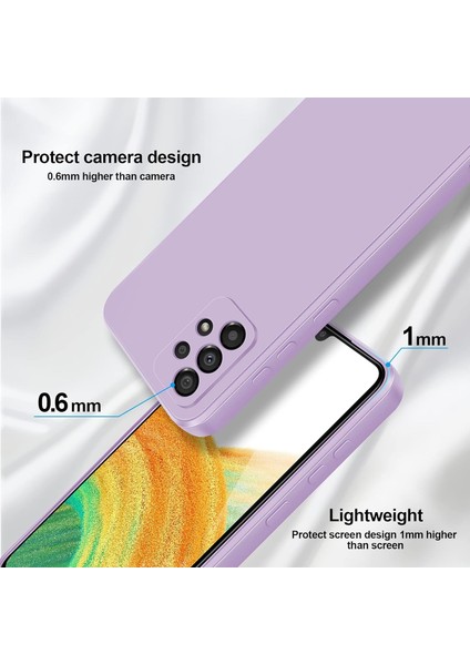Samsung Galaxy A33 5g Için Ince Yumuşak Likit Silikon Tampon Telefon Kılıfı - Mor (Yurt Dışından) indirimleri