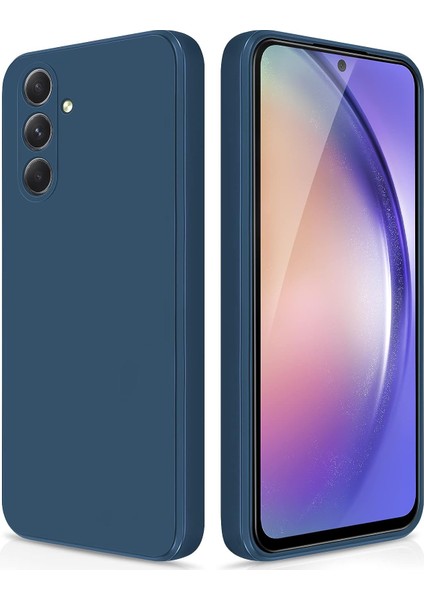 Samsung Galaxy A54 Için Ince Yumuşak Likit Silikon Tampon Telefon Kılıfı - Mavi (Yurt Dışından)