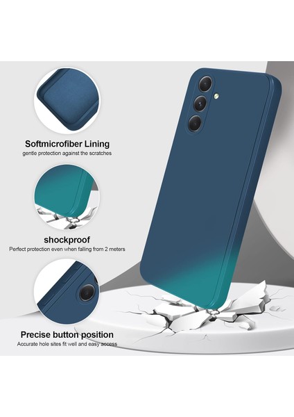 Samsung Galaxy A54 Için Ince Yumuşak Likit Silikon Tampon Telefon Kılıfı - Mavi (Yurt Dışından)