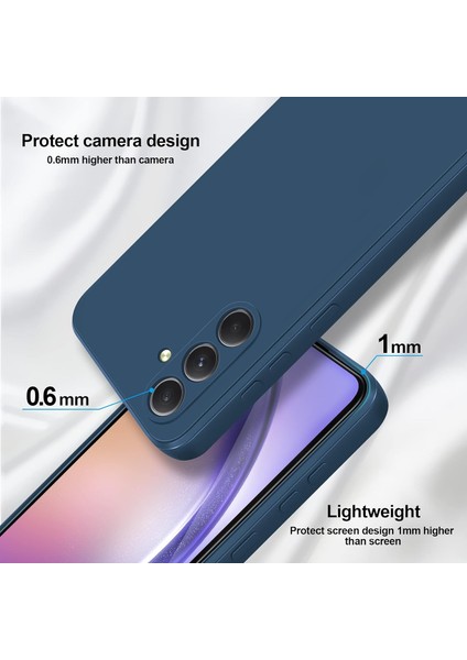 Samsung Galaxy A54 Için Ince Yumuşak Likit Silikon Tampon Telefon Kılıfı - Mavi (Yurt Dışından)