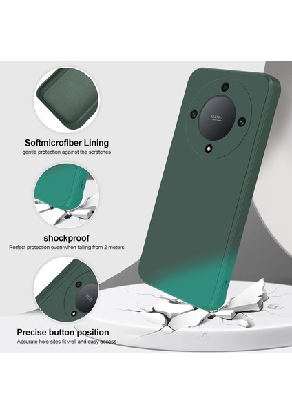 Honor X9A / Magic5 Lite Için Ince Yumuşak Likit Silikon Tampon Telefon Kılıfı - Gece Yeşili (Yurt Dışından) fiyatları