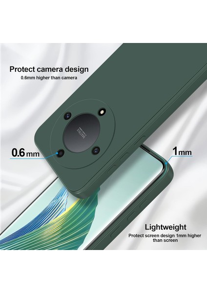 Honor X9A / Magic5 Lite Için Ince Yumuşak Likit Silikon Tampon Telefon Kılıfı - Gece Yeşili (Yurt Dışından) modelleri