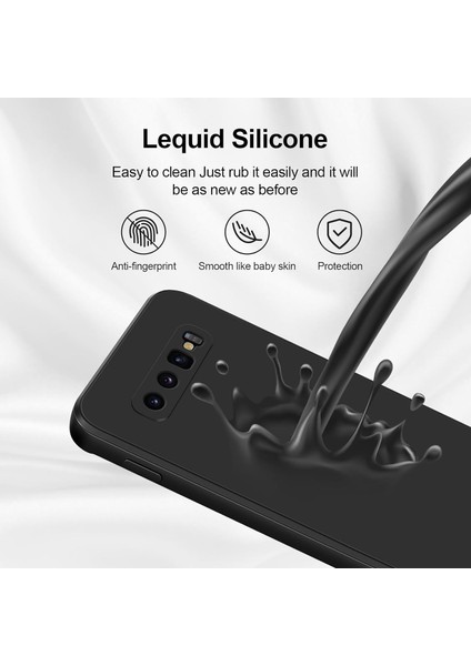 Samsung Galaxy S10 Plus Için Ince Yumuşak Likit Silikon Tampon Telefon Kılıfı - Siyah (Yurt Dışından) fırsatları