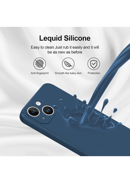 iPhone 14 Için Ince Yumuşak Likit Silikon Tampon Telefon Kılıfı - Mavi (Yurt Dışından) fırsatları