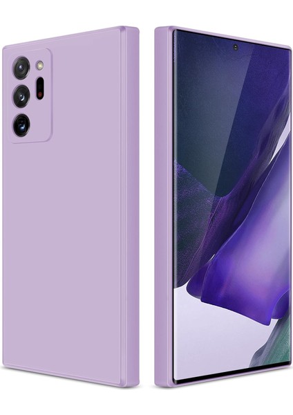 Samsung Galaxy Note 20 Ultra Için Ince Yumuşak Likit Silikon Tampon Telefon Kılıfı - Mor (Yurt Dışından)
