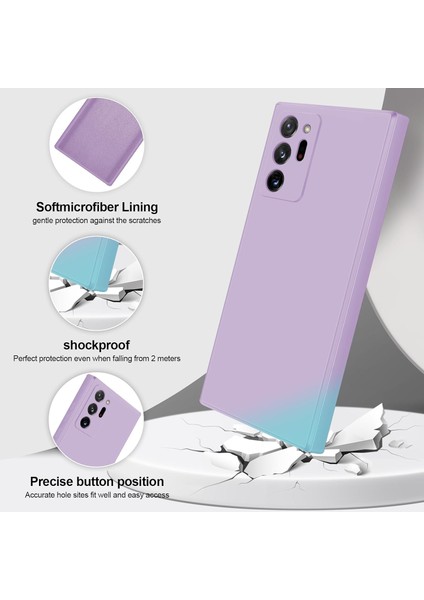 Samsung Galaxy Note 20 Ultra Için Ince Yumuşak Likit Silikon Tampon Telefon Kılıfı - Mor (Yurt Dışından)
