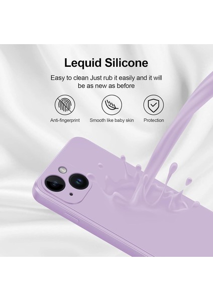 iPhone 14 Plus Için Ince Yumuşak Likit Silikon Tampon Telefon Kılıfı - Mor (Yurt Dışından) indirimleri