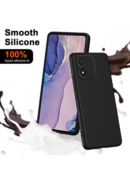 Honor X5 Için Ince Likit Silikon Yumuşak Telefon Kılıfı - Siyah (Yurt Dışından)
