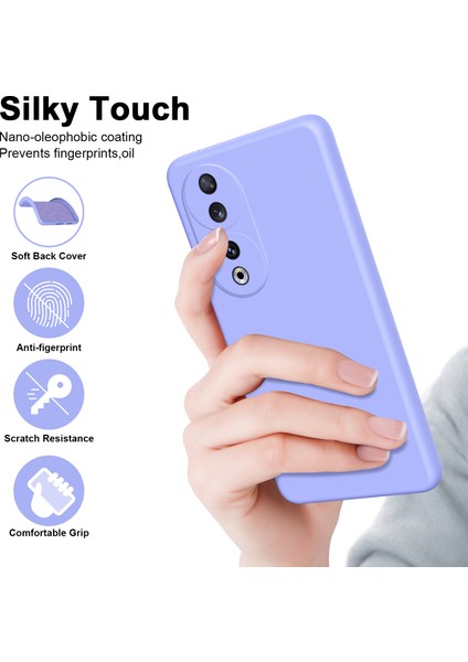 Honor 90 5g Için Ince Likit Silikon Yumuşak Telefon Kılıfı - Mor (Yurt Dışından) fiyatları