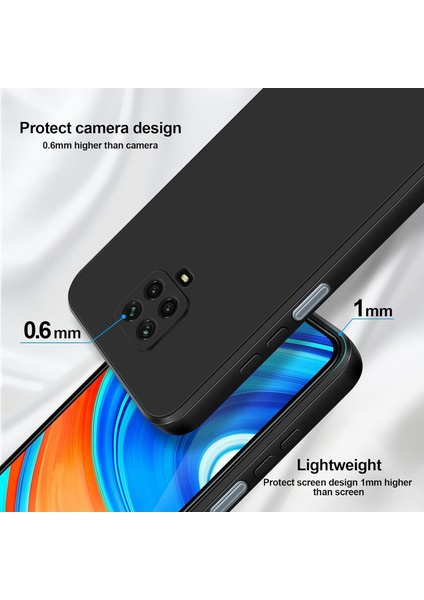 Xiaomi Redmi Note 9 Pro /note 9 Pro Max /note 9s Için Ince Yumuşak Likit Silikon Tampon Telefon Kılıfı - Siyah (Yurt Dışından)