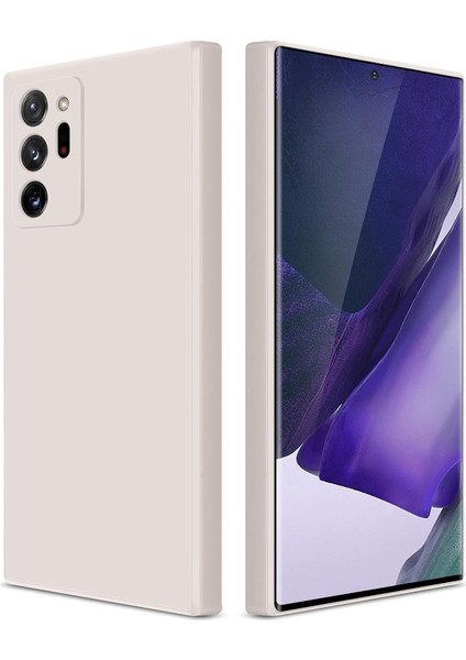 Samsung Galaxy Note 20 Ultra Için Ince Yumuşak Likit Silikon Tampon Telefon Kılıfı - Beyaz (Yurt Dışından)