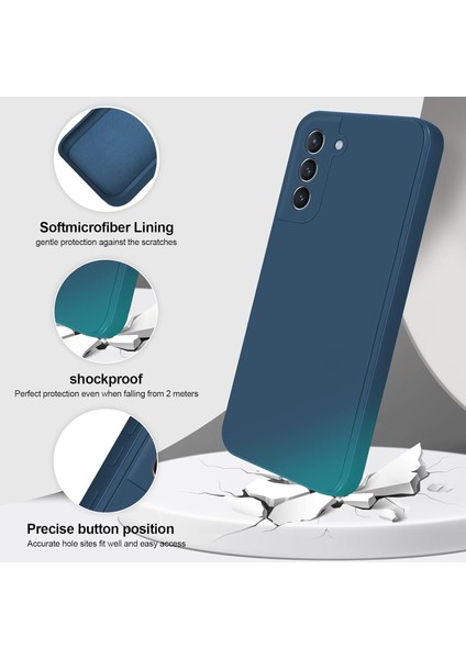 Samsung Galaxy S21+ / S21 Plus 5g Için Ince Yumuşak Likit Silikon Tampon Telefon Kılıfı - Mavi (Yurt Dışından)