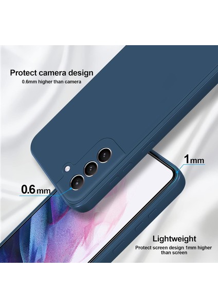 Samsung Galaxy S21+ / S21 Plus 5g Için Ince Yumuşak Likit Silikon Tampon Telefon Kılıfı - Mavi (Yurt Dışından)