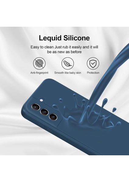 Samsung Galaxy S21+ / S21 Plus 5g Için Ince Yumuşak Likit Silikon Tampon Telefon Kılıfı - Mavi (Yurt Dışından)