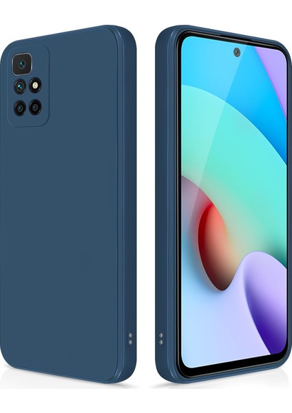 Xiaomi Redmi 10 Için Ince Yumuşak Likit Silikon Tampon Telefon Kılıfı - Mavi (Yurt Dışından)