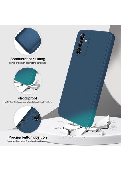 Samsung Galaxy A14 5g/4g Için Ince Yumuşak Likit Silikon Tampon Telefon Kılıfı - Mavi (Yurt Dışından)
