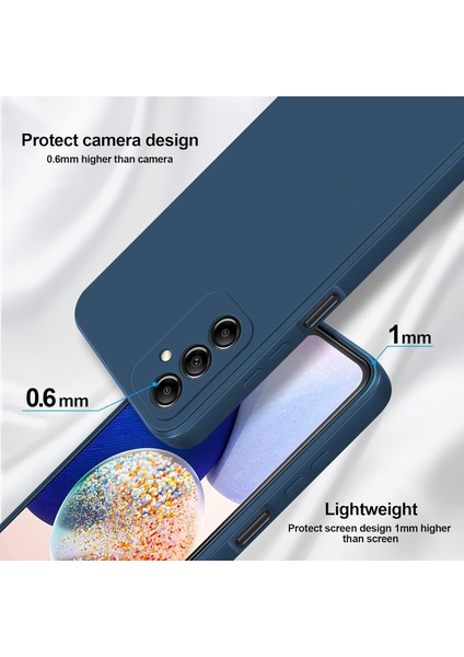 Samsung Galaxy A14 5g/4g Için Ince Yumuşak Likit Silikon Tampon Telefon Kılıfı - Mavi (Yurt Dışından)