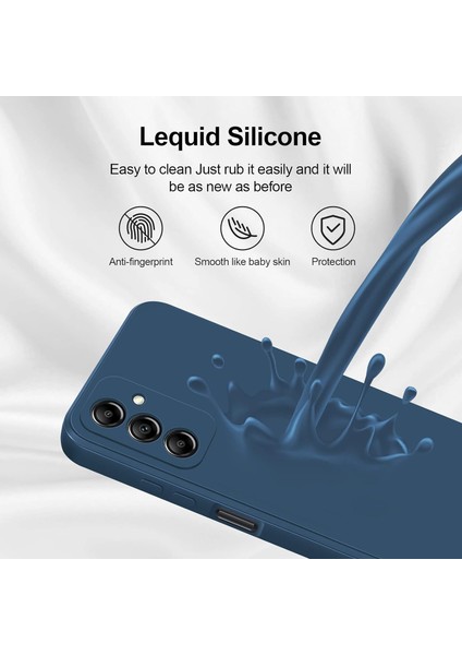 Samsung Galaxy A14 5g/4g Için Ince Yumuşak Likit Silikon Tampon Telefon Kılıfı - Mavi (Yurt Dışından)