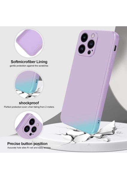 iPhone 14 Pro Max Için Ince Yumuşak Likit Silikon Tampon Telefon Kılıfı - Mor (Yurt Dışından) modelleri
