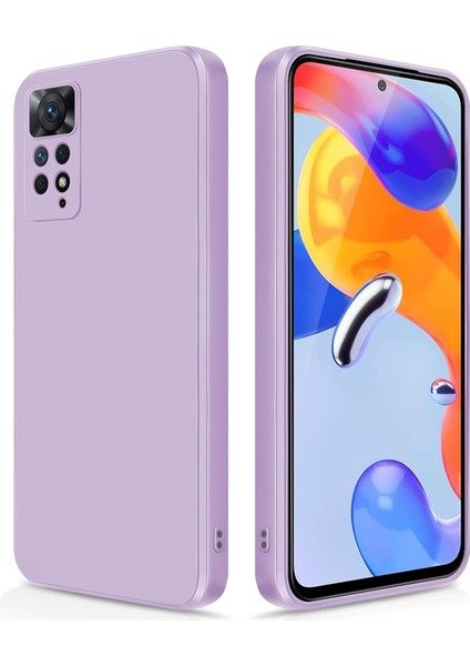 Xiaomi Redmi Note 11 Pro 5g/4g Için Ince Yumuşak Likit Silikon Tampon Telefon Kılıfı - Mor (Yurt Dışından)