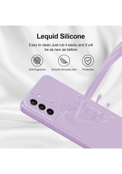 Samsung Galaxy S21+ / S21 Plus 5g Için Ince Yumuşak Likit Silikon Tampon Telefon Kılıfı - Mor (Yurt Dışından)