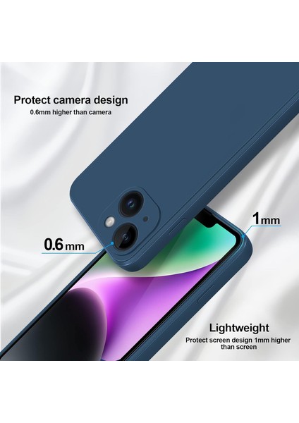 iPhone 14 Plus Için Ince Yumuşak Likit Silikon Tampon Telefon Kılıfı - Mavi (Yurt Dışından) fırsatları