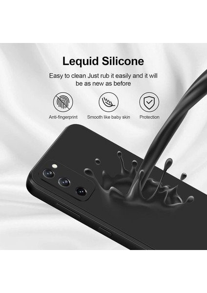 Samsung Galaxy S20 Fe Için Ince Yumuşak Likit Silikon Tampon Telefon Kılıfı - Siyah (Yurt Dışından) fırsatları
