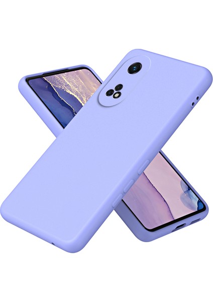 Oppo Reno8 T 4g Için Ince Likit Silikon Yumuşak Telefon Kılıfı - Mor (Yurt Dışından)
