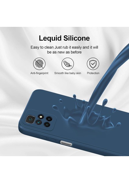 Xiaomi Redmi 10 Için Ince Yumuşak Likit Silikon Tampon Telefon Kılıfı - Mavi (Yurt Dışından)