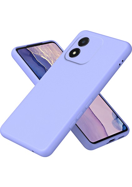 Honor X5 Için Ince Likit Silikon Yumuşak Telefon Kılıfı - Mor (Yurt Dışından)