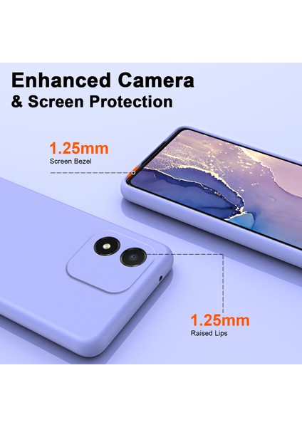 Honor X5 Için Ince Likit Silikon Yumuşak Telefon Kılıfı - Mor (Yurt Dışından)