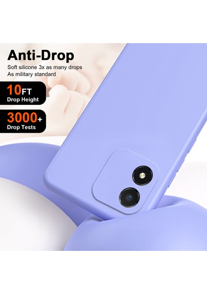 Honor X5 Için Ince Likit Silikon Yumuşak Telefon Kılıfı - Mor (Yurt Dışından)