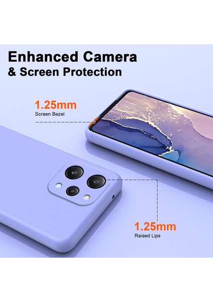Xiaomi Redmi 12 Için Ince Likit Silikon Yumuşak Telefon Kılıfı - Mor (Yurt Dışından) modelleri