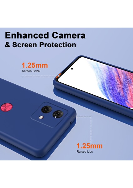 Motorola Moto G84 Için Ince Likit Silikon Yumuşak Telefon Kılıfı - Mavi (Yurt Dışından) modelleri