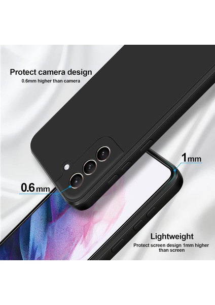 Samsung Galaxy S21+ / S21 Plus 5g Için Ince Yumuşak Likit Silikon Tampon Telefon Kılıfı - Siyah (Yurt Dışından) modelleri