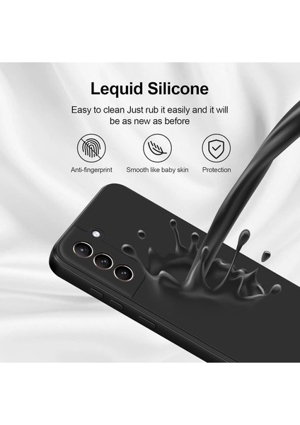 Samsung Galaxy S21+ / S21 Plus 5g Için Ince Yumuşak Likit Silikon Tampon Telefon Kılıfı - Siyah (Yurt Dışından) fırsatları