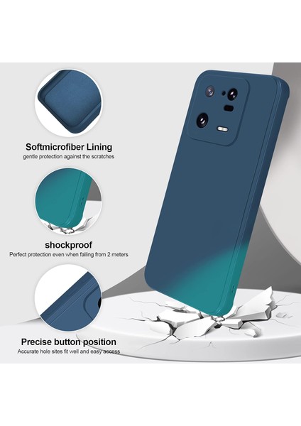 Xiaomi 13 Için Ince Yumuşak Likit Silikon Tampon Telefon Kılıfı - Siyah (Yurt Dışından)