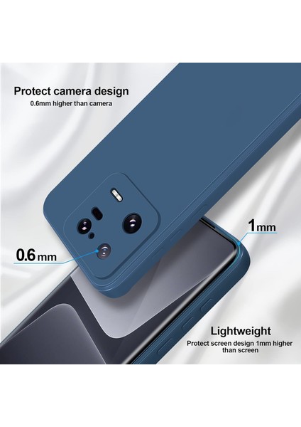 Xiaomi 13 Için Ince Yumuşak Likit Silikon Tampon Telefon Kılıfı - Siyah (Yurt Dışından)
