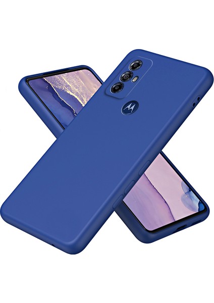 Motorola Moto G Play 2023 Için Ince Likit Silikon Yumuşak Telefon Kılıfı - Mavi (Yurt Dışından)