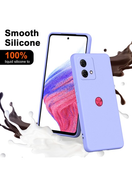 Motorola Moto G84 Için Ince Likit Silikon Yumuşak Telefon Kılıfı - Mor (Yurt Dışından) fiyatları