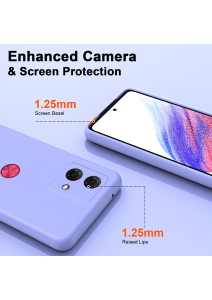 Motorola Moto G84 Için Ince Likit Silikon Yumuşak Telefon Kılıfı - Mor (Yurt Dışından) modelleri