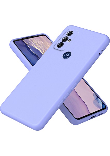Motorola Moto G Play 2023 Için Ince Likit Silikon Yumuşak Telefon Kılıfı - Mor (Yurt Dışından)