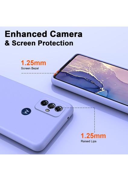 Motorola Moto G Play 2023 Için Ince Likit Silikon Yumuşak Telefon Kılıfı - Mor (Yurt Dışından) fırsatları