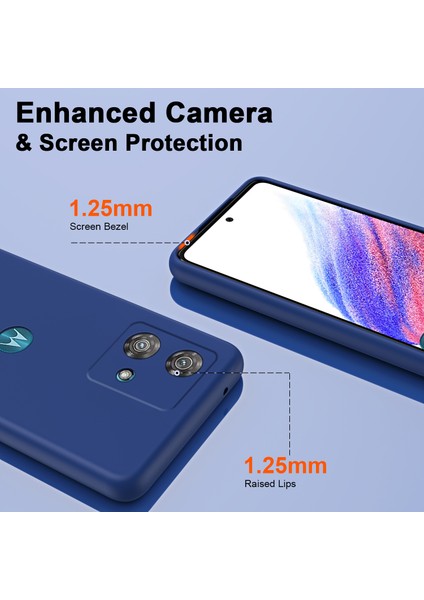 Motorola Edge 40 Neo Için Ince Likit Silikon Yumuşak Telefon Kılıfı - Mavi (Yurt Dışından) modelleri
