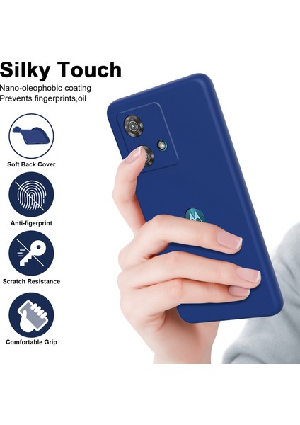 Motorola Edge 40 Neo Için Ince Likit Silikon Yumuşak Telefon Kılıfı - Mavi (Yurt Dışından) fırsatları